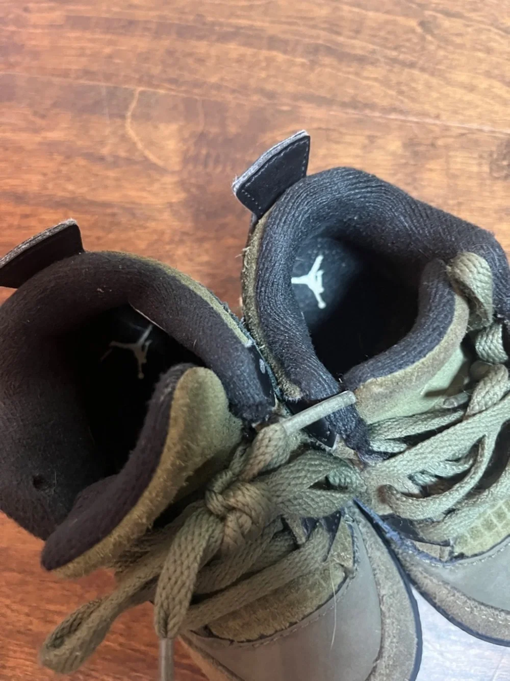 Nike Jordan 4 Retro SE Craft Toddler Sneakers, Medium Olive, size 6C